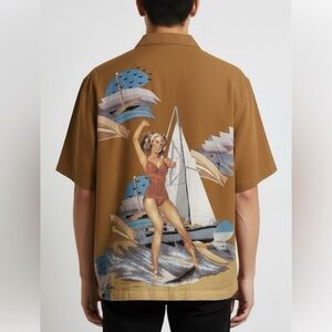 J/E/T Graphic PinUp with Sailboat Design